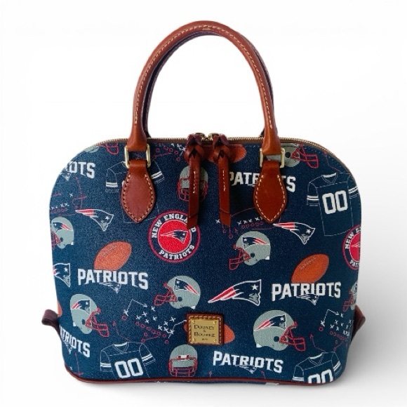Dooney & Bourke NFL Super Bowl New England Patriots Zip Zip Satchel NWT Soldout - Picture 2 of 16